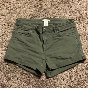 Juniors Army Green Shorts
